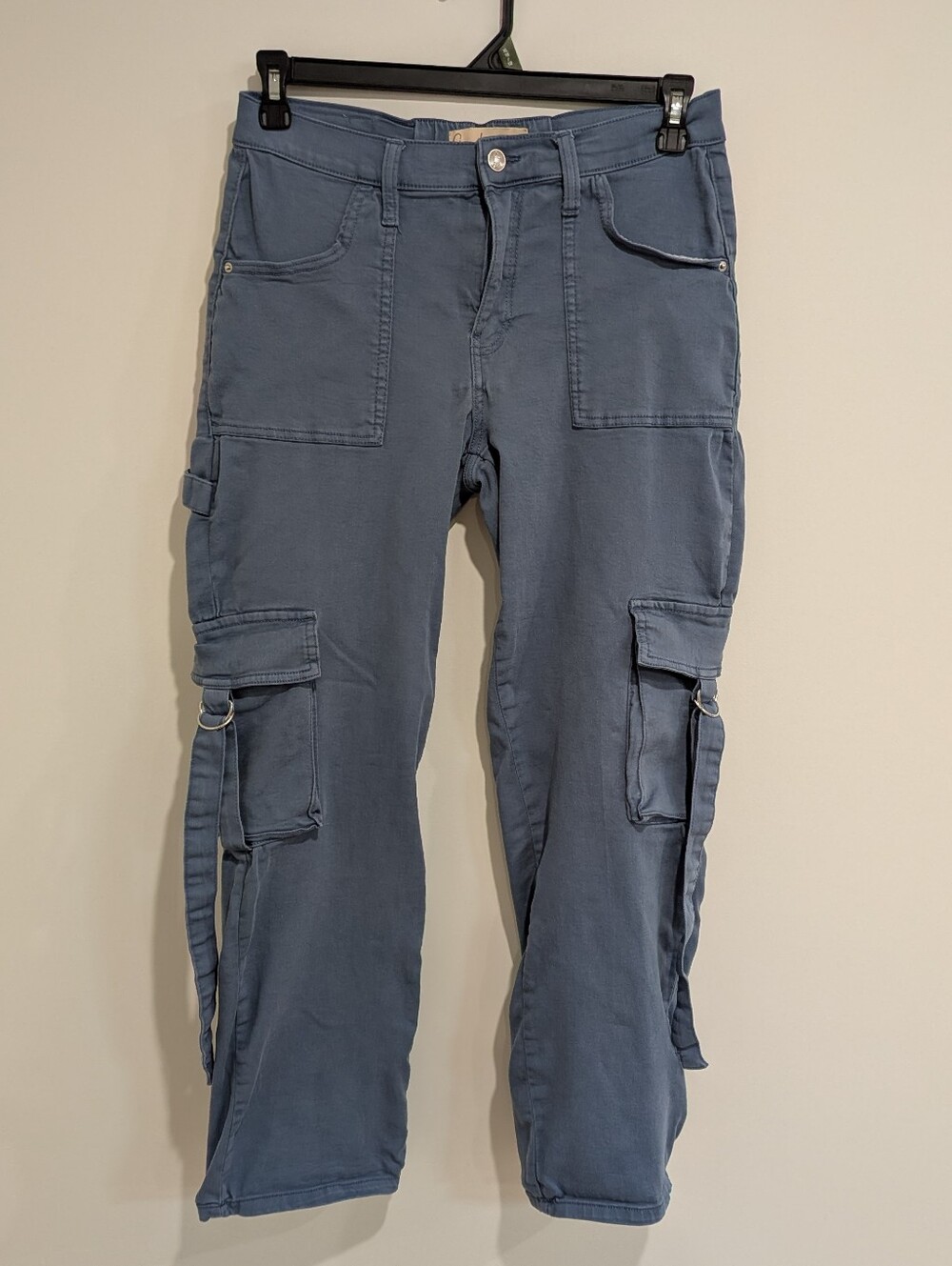 Women's Blue Cargo pants Size 11/31 Utility Streetwear Y2K Grunge Casual
